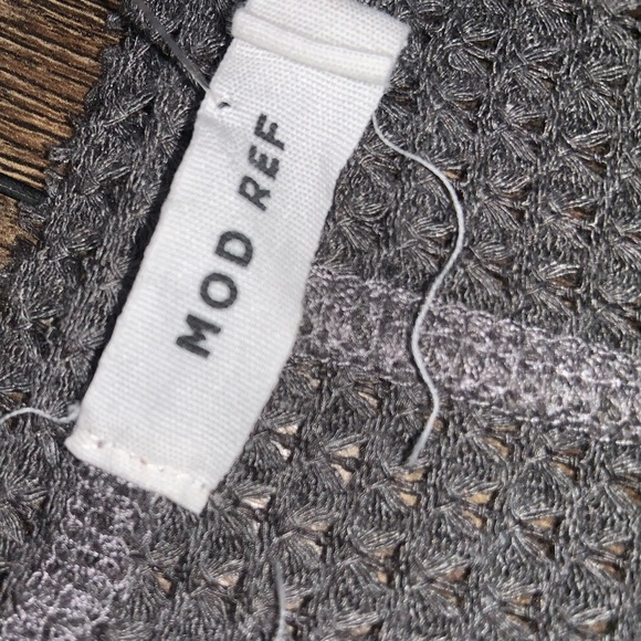 Mod ref gray cropped long sleeve thermal s/m contemporary casual boho winter - Picture 5 of 7